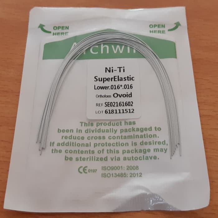 Dental Kawat Niti Recta kawat behel gigi Niti Recta 16x16 LOWER