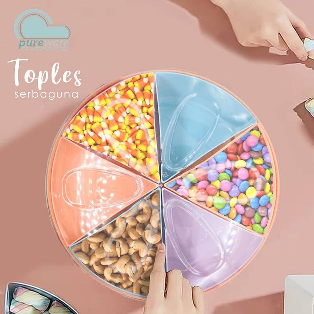 Toples Mika 6 Partisi / Toples Kue Mika / Toples Kue Mika