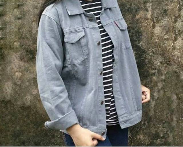 JAKET JEANS WANITA M L XL XXL XXXL