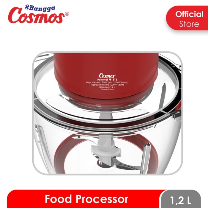 Cosmos FP-313 - Food Processor 1.2 L CHOPPER Penggiling Daging Dan Bumbu