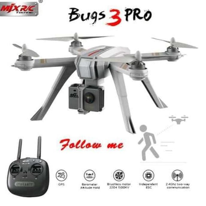 Drone Mjx bugs 3 pro camera c6000 full HD brushless motor follow me