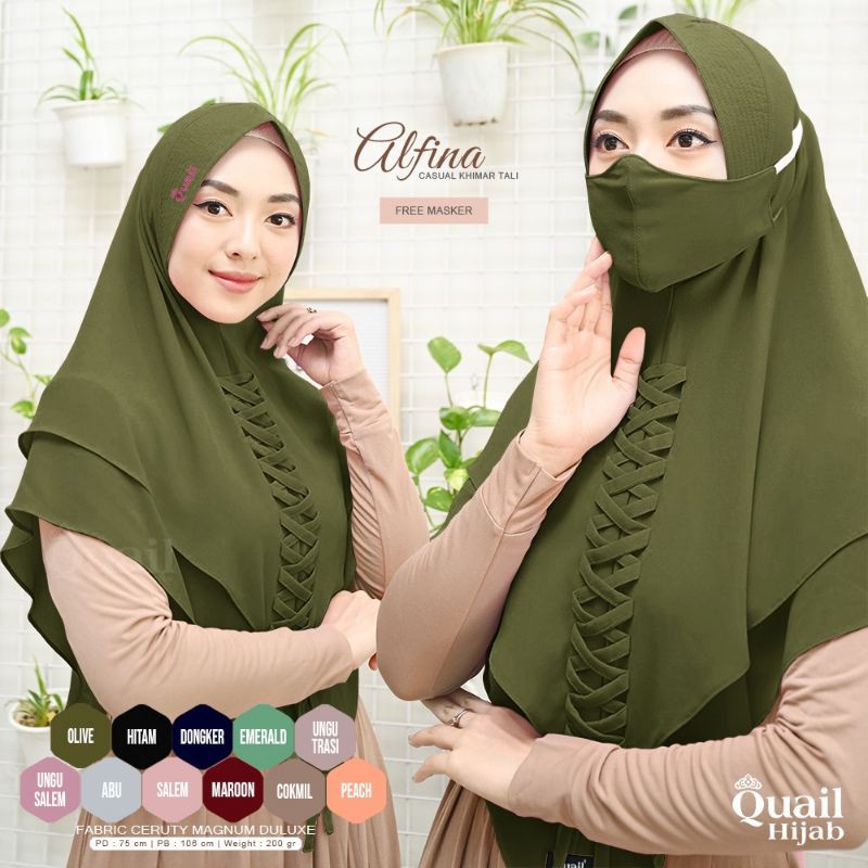 Alfina khimar ori by quail hijab