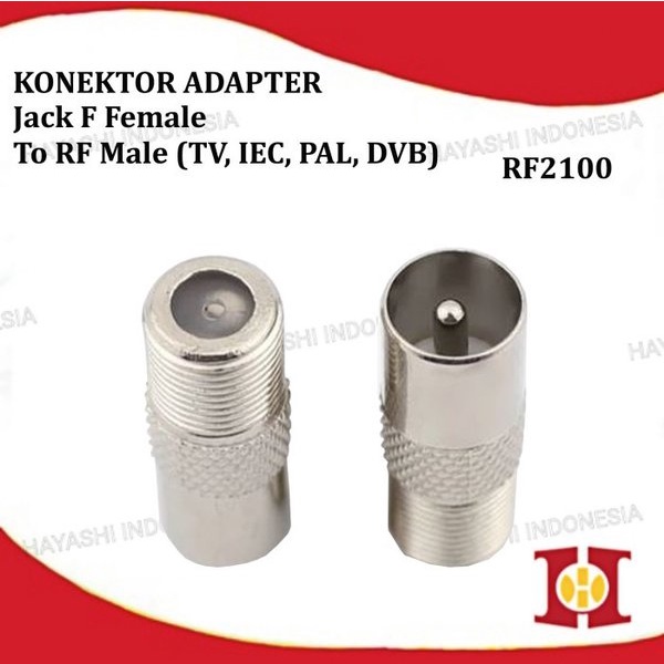 Konektor Jack Jak Jek Antena To TV F Drat Female To TV Male Connector - 5pcs