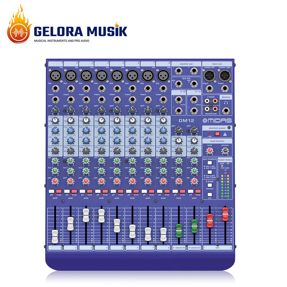 Studio Mixer Midas DM12 12 Input Analogue Live