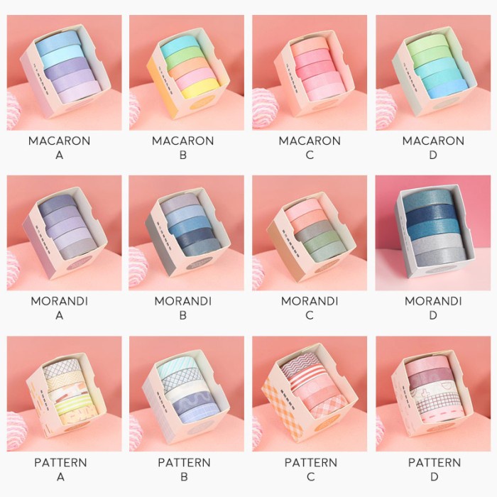 

Kusus Hari Ini Masking Tape Set 5Pc Essential Collection / Washi Tape Hot Sale