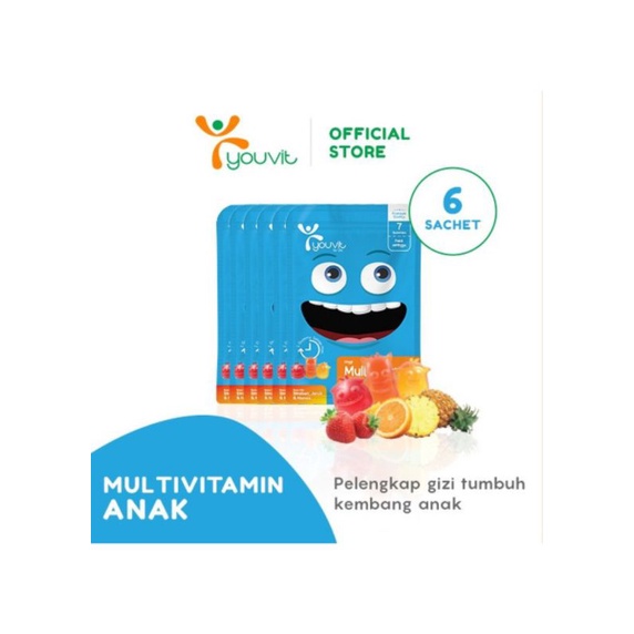 Youvit Multivitamin for Kids 1 Box isi 6 sachet