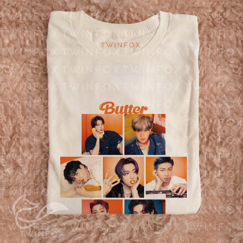 Kaos Kpop Unisex Butter Photo Orange Ver S-XXL