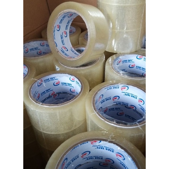 LAKBAN COKLAT BENING ( 6 PCS ) STAR TAPE - Selotip Isolasi Clear Cokelat Putih Lengket Kuelitas Terbaik Murah 90 Yard X 45 mm (2 Inch) - Tape Perekat Pengikat Pelengket Lakban Murah Lakban Kualitas Terbaik