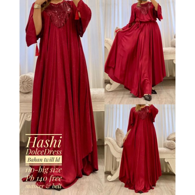 Daster Arab DOLCE HASHI Dress Mewah Premium TWILL