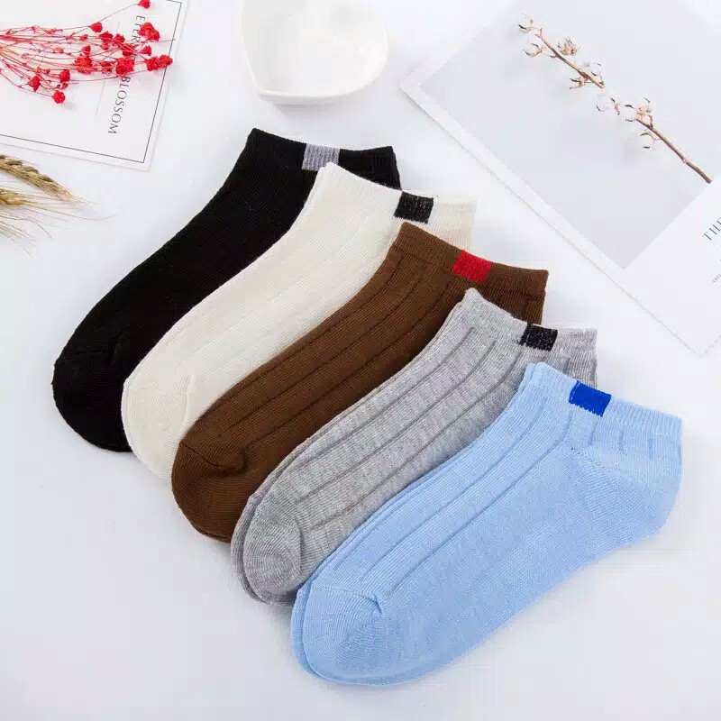 Kaos Kaki Pendek Garis model korea fashion unisex