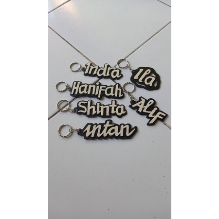 homemade gantungan kunci ukir nama