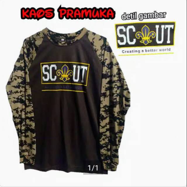 kaos pramuka sablon scout - pramuka - Kaos Scout  - kaos pramuka termurah - perlengkapan pramuka