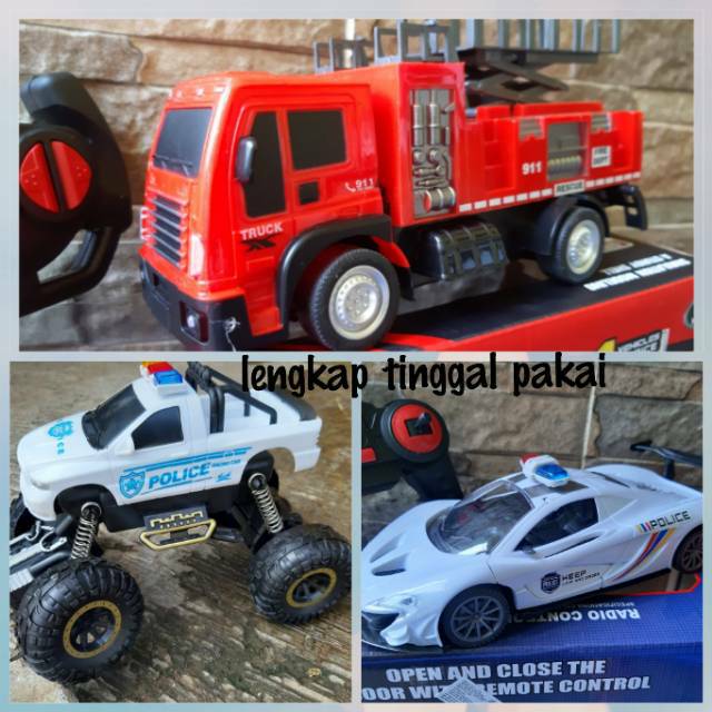 Mobil remot RC POLISI DAN Pemadam Mainan Remote Control