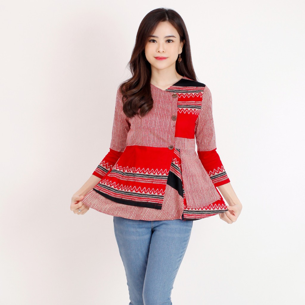 Batik wanita - Atasan blouse batik wanita fashion 184 SG-RED B