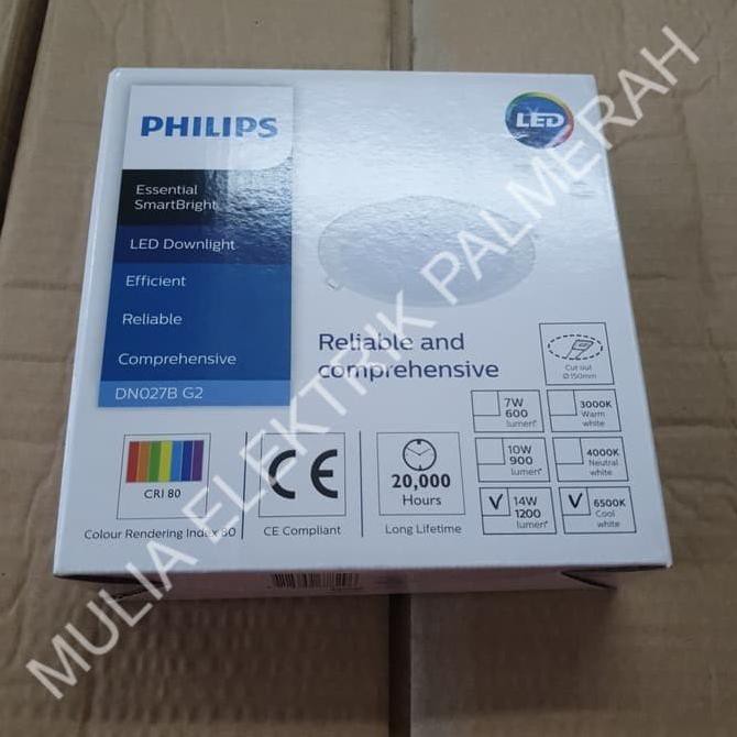 Sale Lampu Downlight Panel Philips Dn027B Dn 027B 14W 14Watt 14 W Watt Gen2 - Warm White Promo