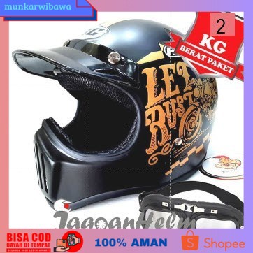 (BISA COD) OTOMOTIF AKSESORIS PENGENDARA MOTOR HBC HELM CAKIL RUST DUST | BLACK