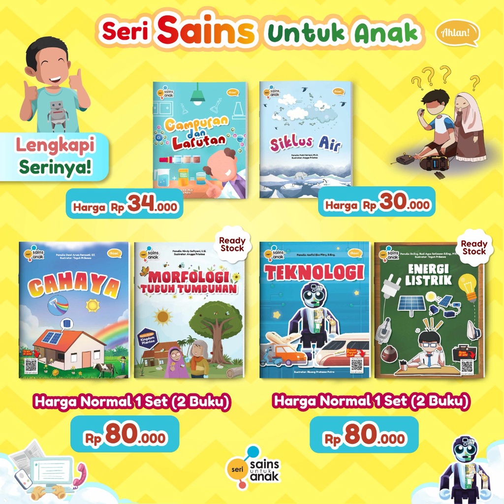 Buku Pengetahuan Anak : Paket Seri Sains untuk Anak (Penerbit Ahlan)