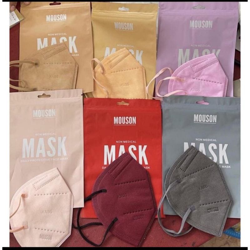 MASKER KN95 MOUSON  RANDOM / MASKER KN95 MOUSON EMBOSS 5 LAPIS / MASKER 5 PLY