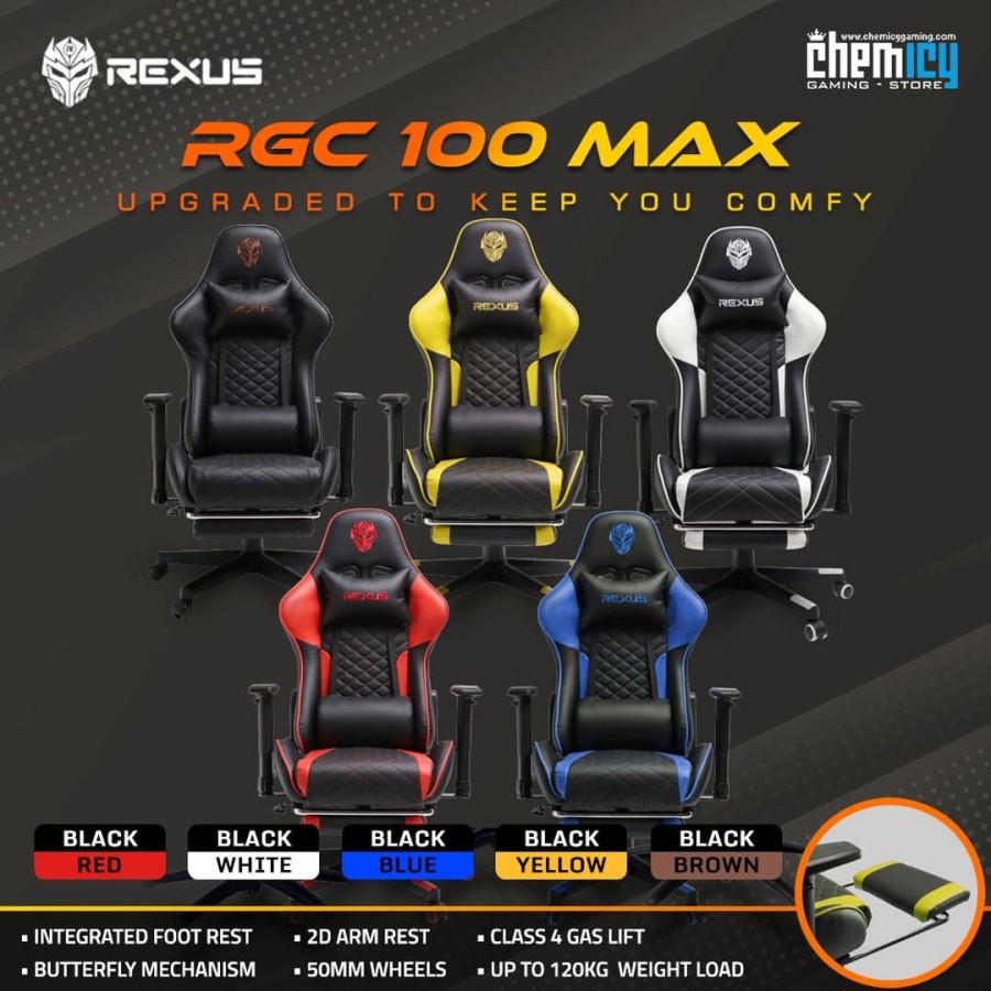 Rexus RGC 100 MAX Gaming Chair / Kursi Gaming