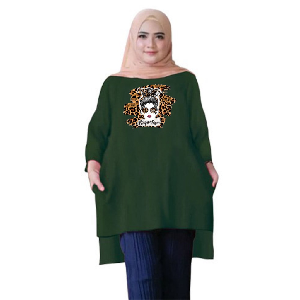 Tunik Atasan Wanita Jumbo Super Mom 02 XXL/Baju Muslim/Blouse Jumbo