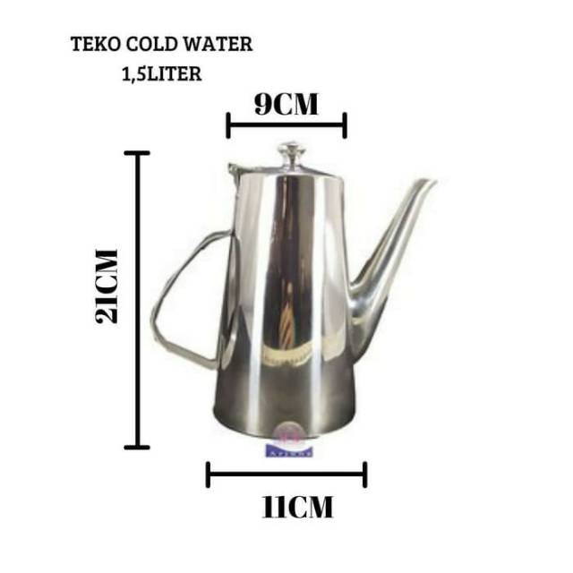 Cold water pot stainless steel 1,5 L - teko air dingin / teko bebek / teko stainless