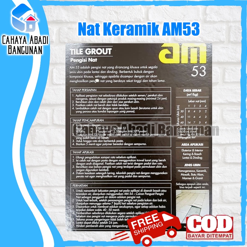 Nat Keramik AM 53 | Pengisi Nat | Tile Grout | Semen Warna |