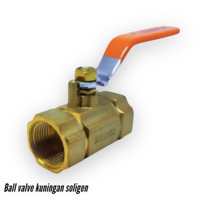 Stop kran ball valve kuningan soligen