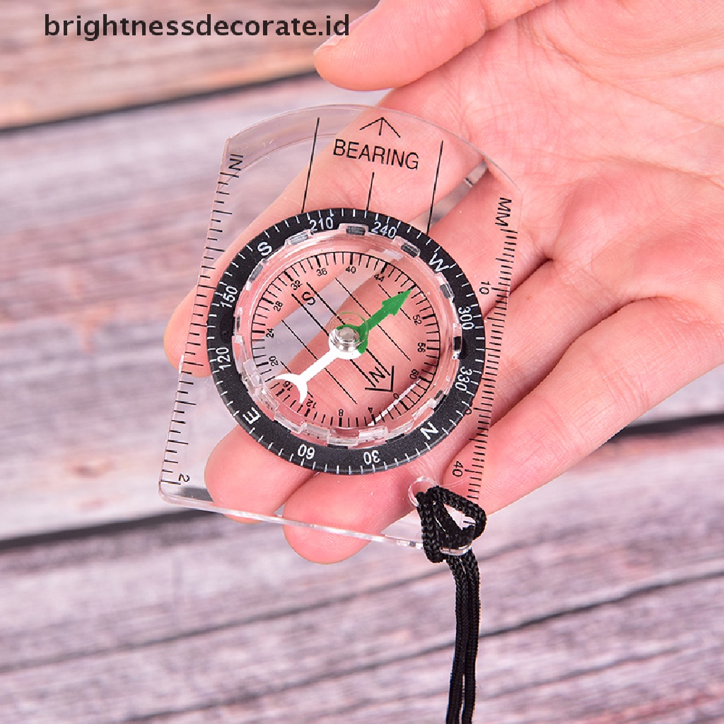 [birth] 1pc Outdoor Hiking Camping Compass Map Scale Ruler Multifunctional Equipment [ID]