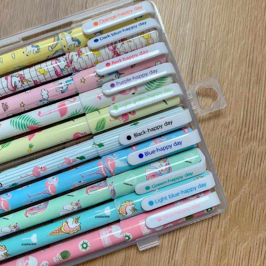 

Baru PAKET 10 PULPEN GEL TINTA WARNA WARNI MARBLE FLAMINGO UNICORN MODERN UNIK BOLPEN LUCU PENA UNIK 이