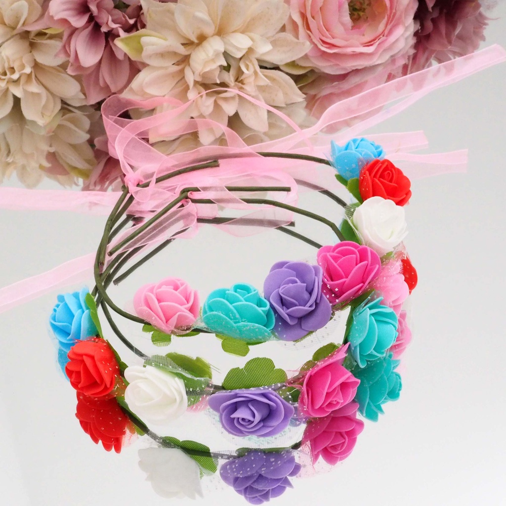 Bando Mahkota Bunga Murah Bagus / Flower Crown Bridal Shower