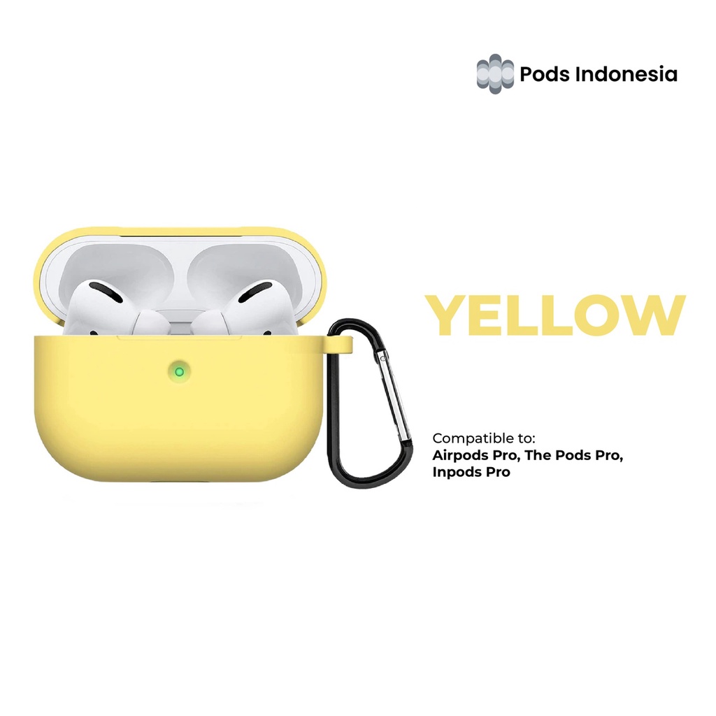 Bundle 2 in 1 Starter Set [The Pods Pro + Free Premium Silicone Soft Case + Free Hook] by Pods Indonesia-Yellow
