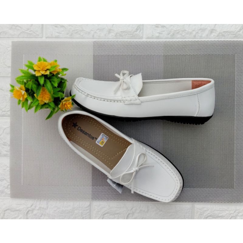SEPATU KERJA FLAT PANTOFEL RAMPEL PITA ASLI CANTIK DESANTOS ORIGINAL 37 - 41 / B20