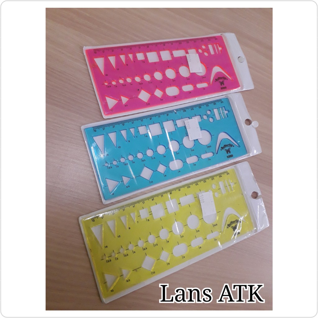 

Penggaris Butterfly Sablon BT 9350