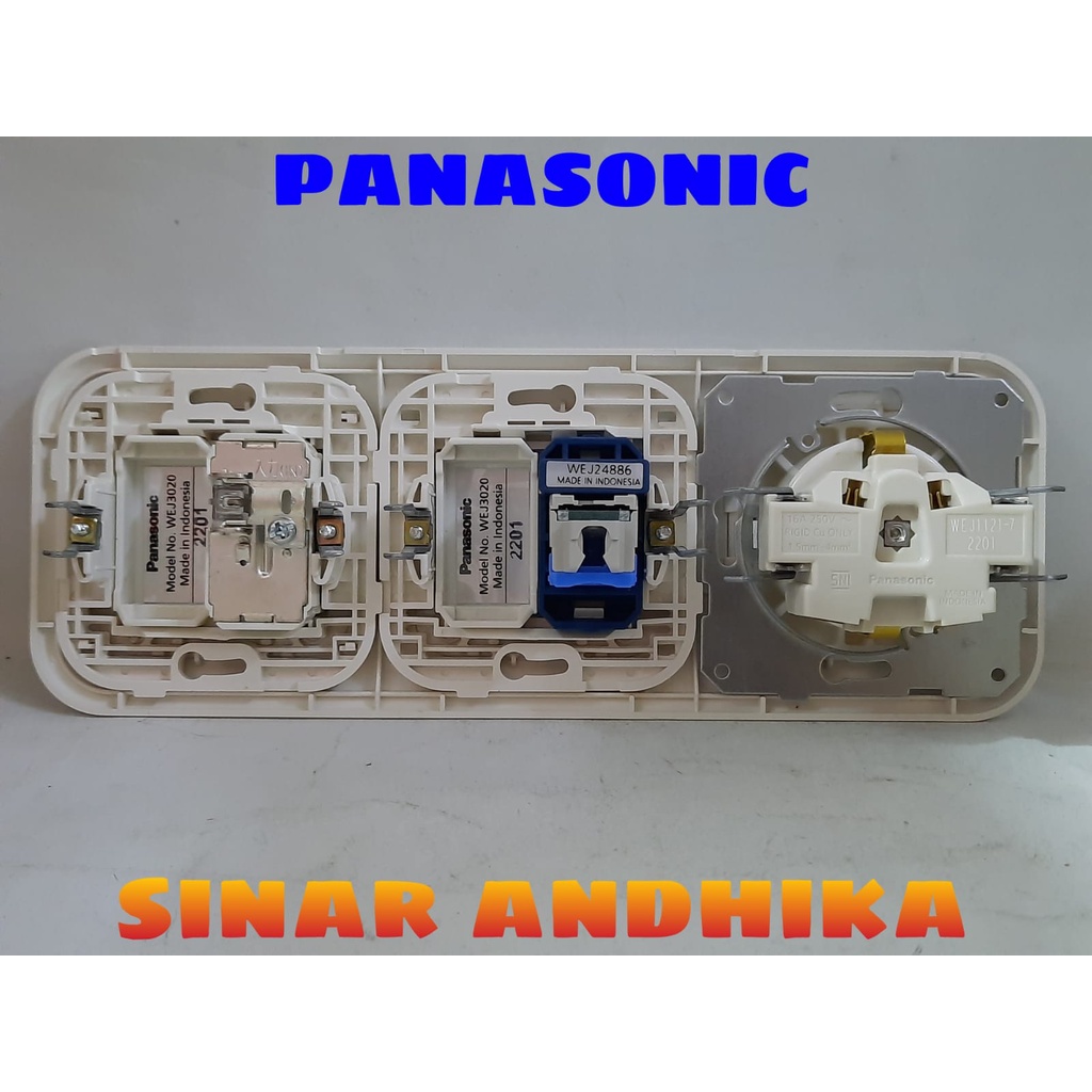 STOP KONTAK (CP)+MODUL DATA CAT 6+BLANK+TV+BLANK PANASONIC WEJ 7823 2186200120