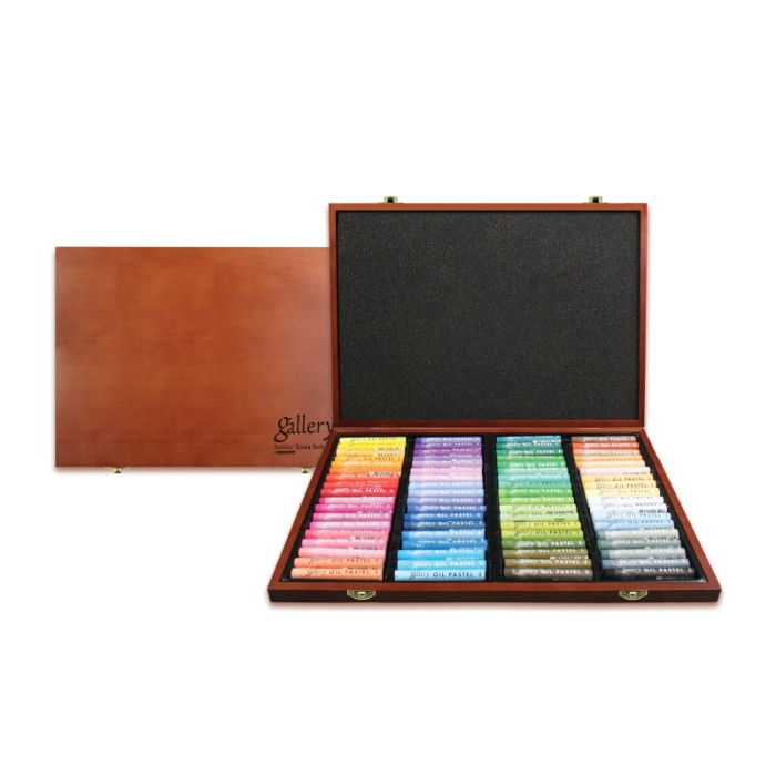 

PASTEL-DRY-OIL- MUNGYO - ARTIST SOFT OIL PASTEL 72 PCS WOODEN BOX -OIL-DRY-PASTEL.
