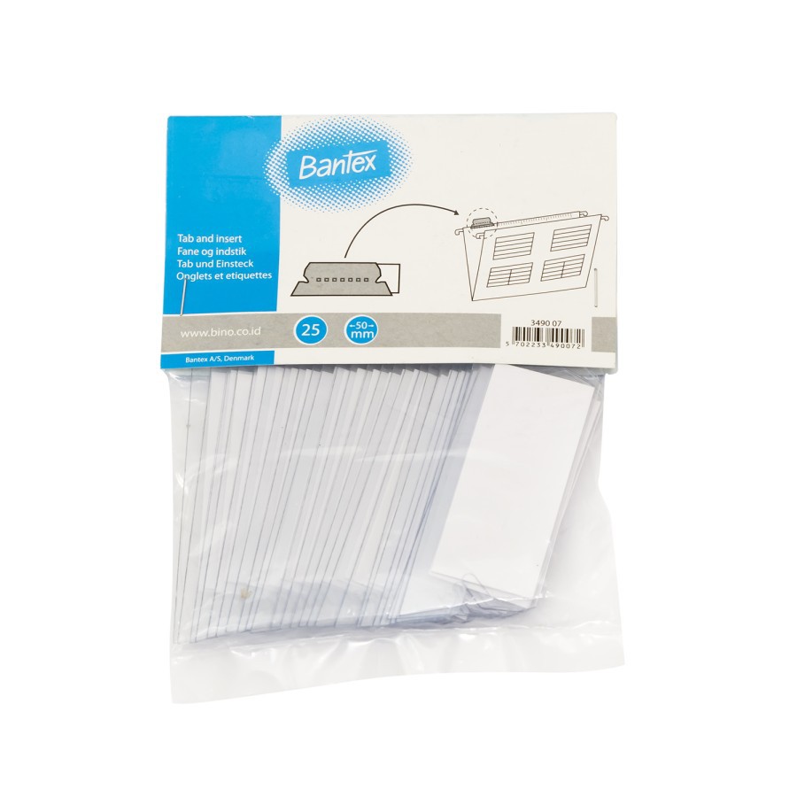 Bantex Tab For Suspension File (25 Pcs) #3490 07 ( PAK = 25 PCS )