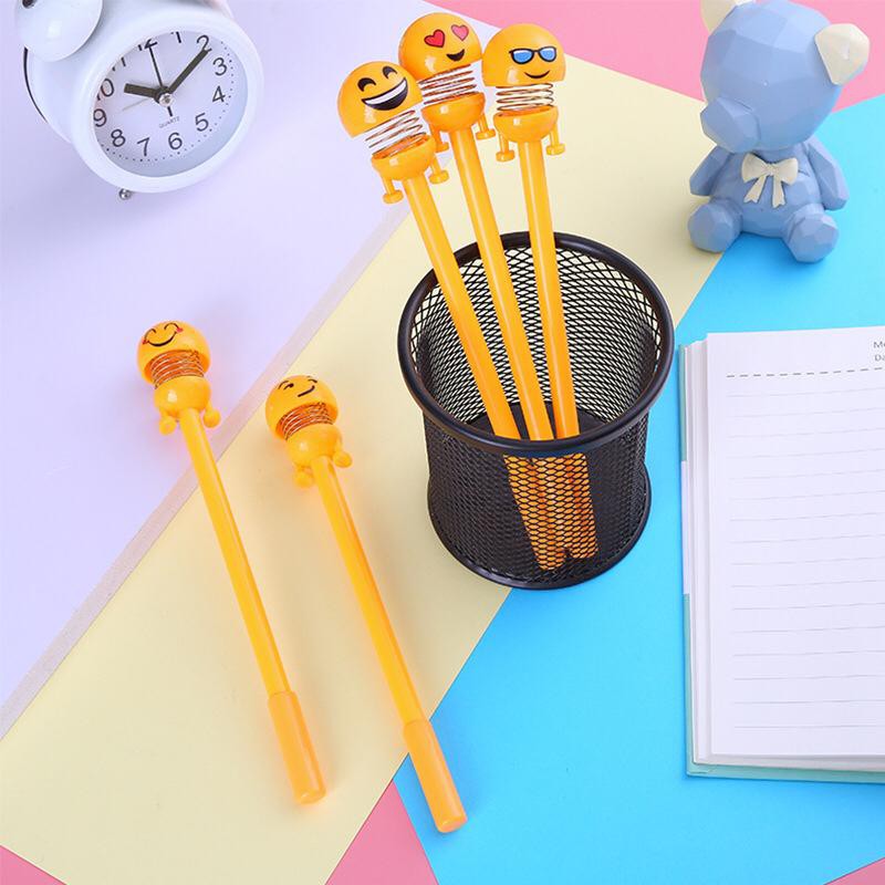 ☛TK☚ R163 Pena Emoji Spring Pulpen pen karakter EMOTICON SOUVENIR bouncing goyang unik lucu murah