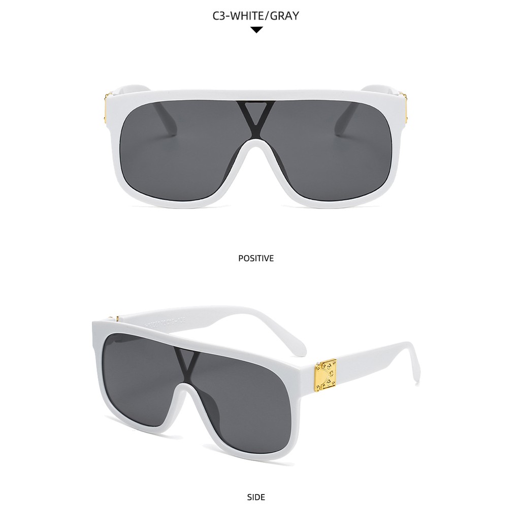 2021 new fashion big frame one-piece square ins sunglasses