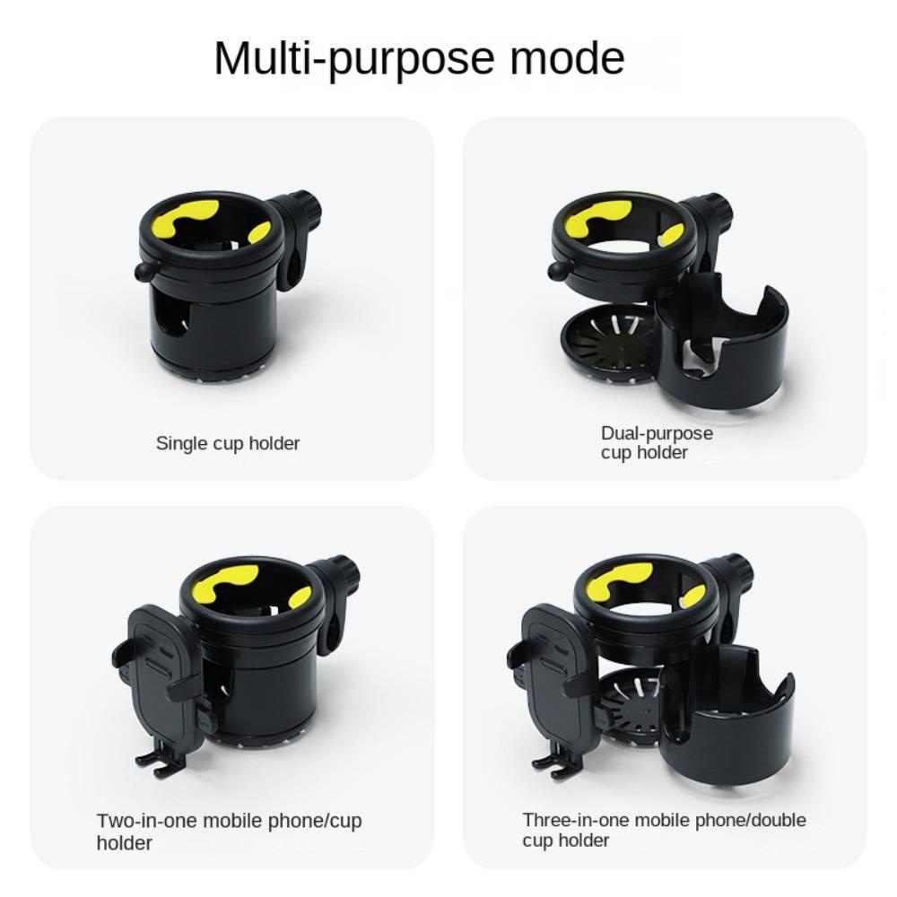 Needway Stroller Cup Holder Rotatable Multifungsi Portable Tempat Botol Bayi Pushchair Cup Holder360° Rotating Adjustable Clamp Milk Cup Holder Aksesoris Stroller Bayi