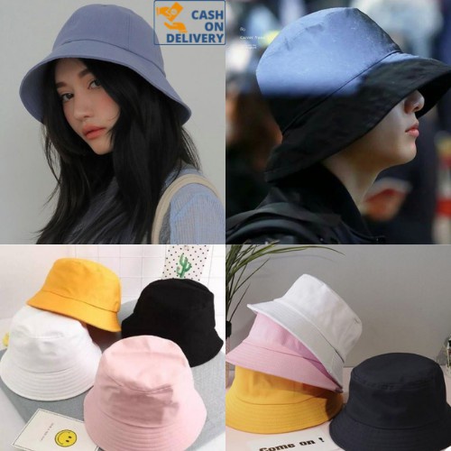 BISA COD Topi Bucket Hat Pria Wanita Dewasa Polos Rumbai Rawis Unisex Pantai Bulak Balik Termurah