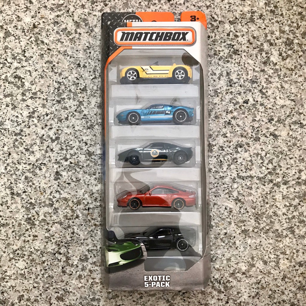 Matchbox Exotic Gift Pack Shelby Cobra Ford GT Lotus Porsche Corvette