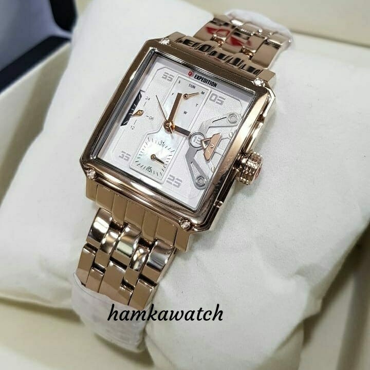 jam tangan / Watch_Id wanita Expedition original E-6695 new rose gold