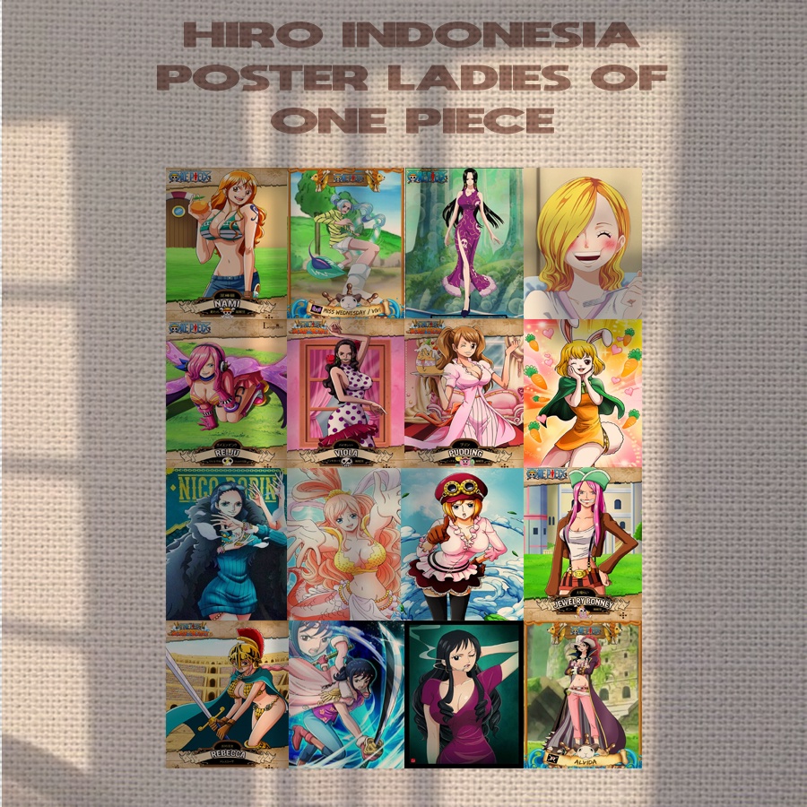 [ISI 16PCS] Poster Anime One Piece Buronan Bounty Mugiwara Crew Terbaru  Kapal Thousand Sunny Go-16PCS | OPxLadies