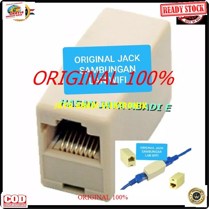 G277 BARREL RJ45 SOCKET SAMBUNGAN PENYAMBUNG DUA KABEL KABEL LAN KOMPUTER LAPTOP INTERNET CONEECTOR SAMBUNG CABLE UTP JARINGAN PERANGKAT KONEKTOR ELEKTRONIK SPLITTER SELECTOR ADAPTER PENGHUBUNG PENAMBAH JACK ORIGINAL ALAT HARGA SATUAN
