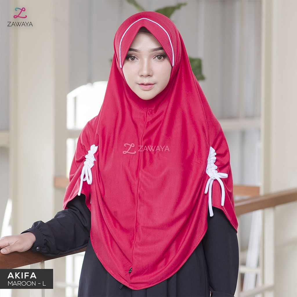 Jilbab Instan Bergo |Jilbab Serut Akifa by Zawaya