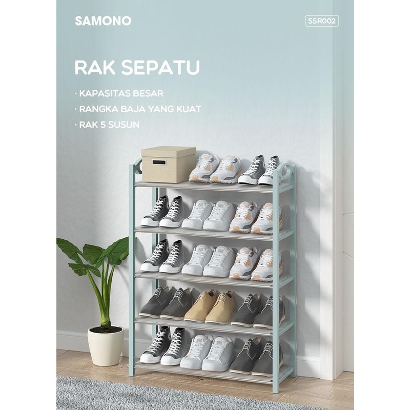 Rak Sepatu 5 Susun Anti Karat Shoe Rack Serbaguna SSR-002