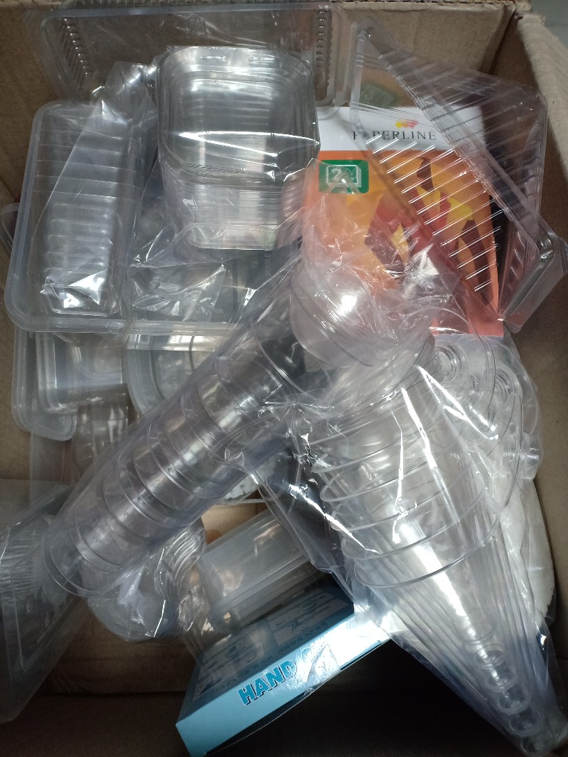 Piring Rotan Plastik 25 Cm - Coklat - Piring Anyaman - Ingke Plastik