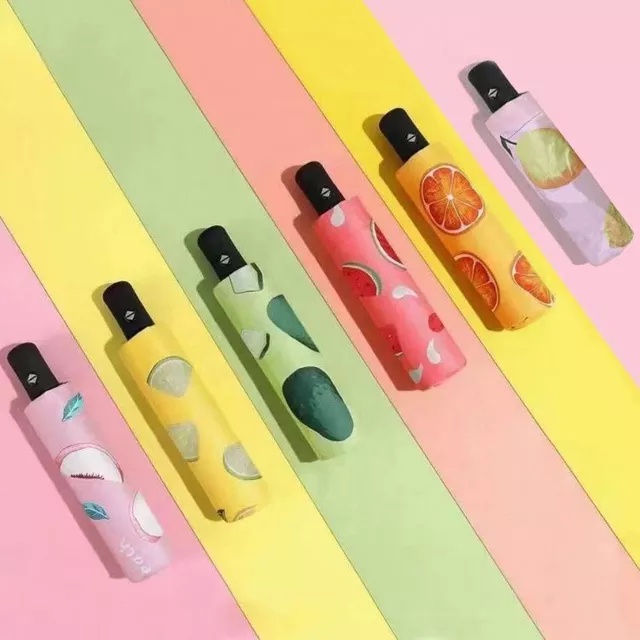 Payung Lipat Otomatis Tutup Buka Motif Kuat Kokoh 3 Folding Umbrella Automatic Open Close Anti UV Anti Karat Anti Angin