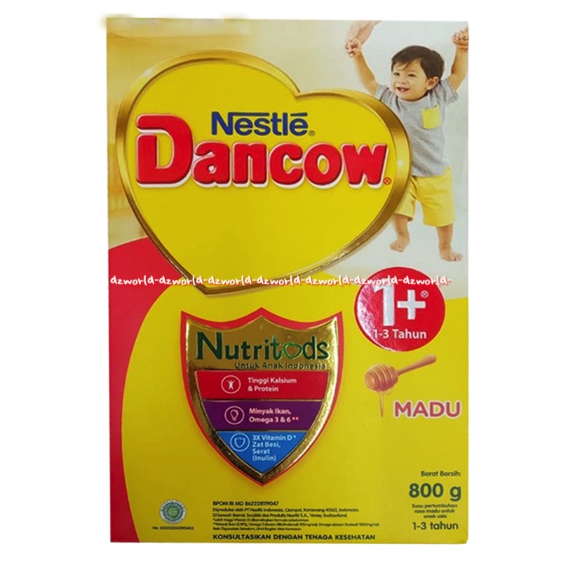 Dancow Nestle 1+ Rasa Madu Vanilla 800gr Honey Vanila 1+ 1-3tahun Susu Bubuk Untuk Bayi Anak Nutritods Danww Powder