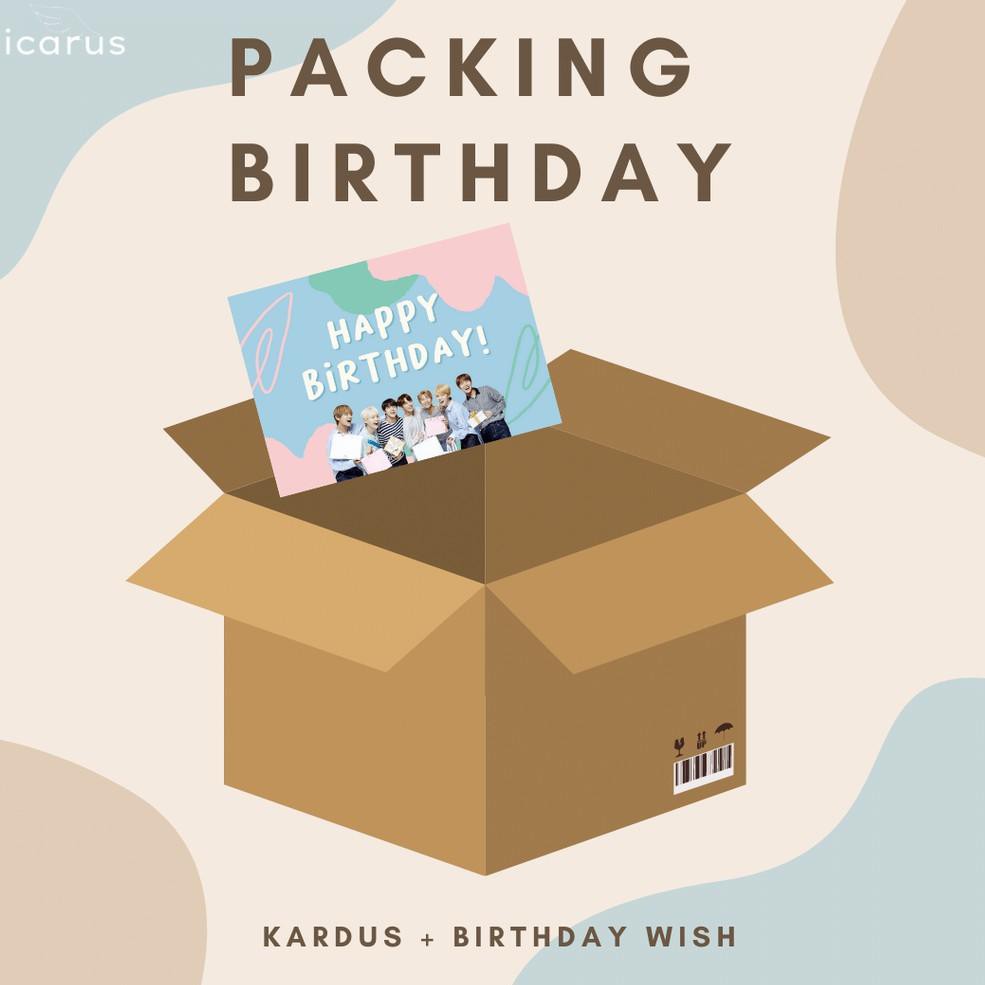 

SALE TERBAIK Packaging ulang tahun (TAMBAHAN packing untuk kado) kardus + kartu ucapan